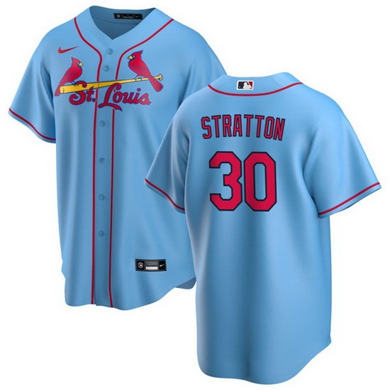 Men St Louis Cardinals 30 Chris Stratton Blue Cool Base Stitched Jersey Men St Louis Cardinals 30 Chris Stratton Blue Cool Base Stitched Jersey
