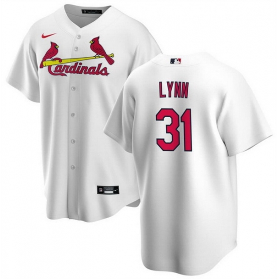 Men St Louis Cardinals 31 Lance Lynn White Cool Base Stitched Baseball Jersey Men St Louis Cardinals 31 Lance Lynn White Cool Base Stitched Baseball Jersey