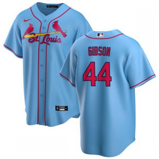 Men St Louis Cardinals 44 Kyle Gibson Blue Cool Base Stitched Baseball Jersey Men St Louis Cardinals 44 Kyle Gibson Blue Cool Base Stitched Baseball Jersey