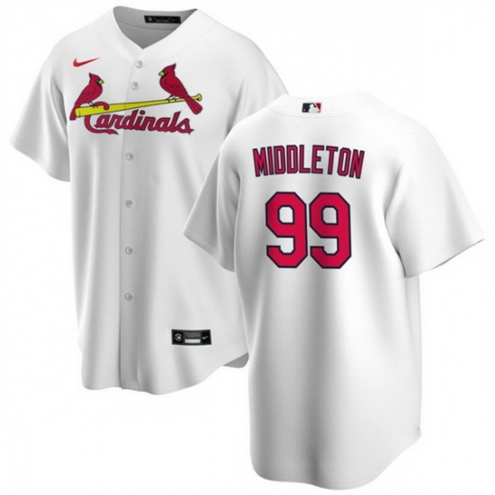 Men St Louis Cardinals 99 Keynan Middleton White Cool Base Stitched Jersey Men St Louis Cardinals 99 Keynan Middleton White Cool Base Stitched Jersey