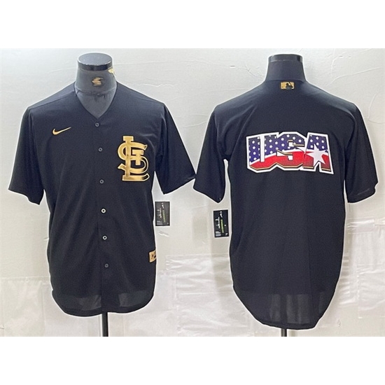 Men St Louis Cardinals Black Team Big Logo Cool Base Stitched Jersey Men St Louis Cardinals Black Team Big Logo Cool Base Stitched Jersey