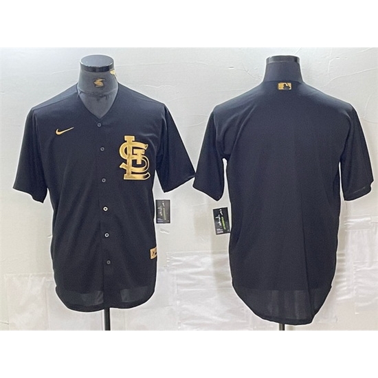 Men St Louis Cardinals Blank Black Cool Base Stitched Jersey Men St Louis Cardinals Blank Black Cool Base Stitched Jersey