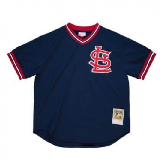 Men St Louis Cardinals Navy Blue Mitchell Ness Blank Jersey Men St Louis Cardinals Navy Blue Mitchell Ness Blank Jersey