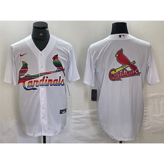 Men St Louis Cardinals White Team Big Logo Cool Base Stitched Jersey Men St Louis Cardinals White Team Big Logo Cool Base Stitched Jersey