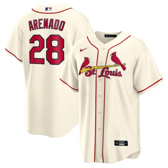 Men St.Louis Cardinals 28 Nolan Arenado Cream Nike Cool Base Jersey Men St.Louis Cardinals 28 Nolan Arenado Cream Nike Cool Base Jersey