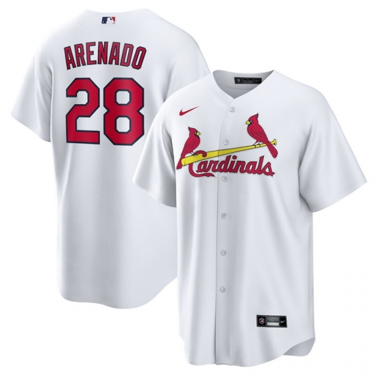 Men St.Louis Cardinals 28 Nolan Arenado White Nike Cool Base Jersey Men St.Louis Cardinals 28 Nolan Arenado White Nike Cool Base Jersey
