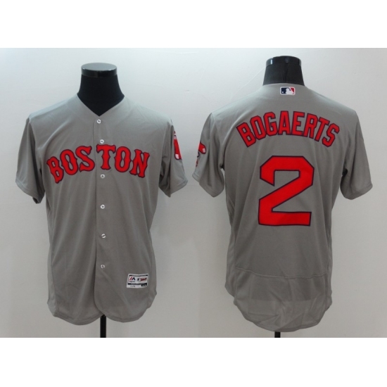 Men's Boston Red Sox #2 Xander Bogaerts Gray Replica Home Jersey Men's Boston Red Sox #2 Xander Bogaerts Gray Replica Home Jersey