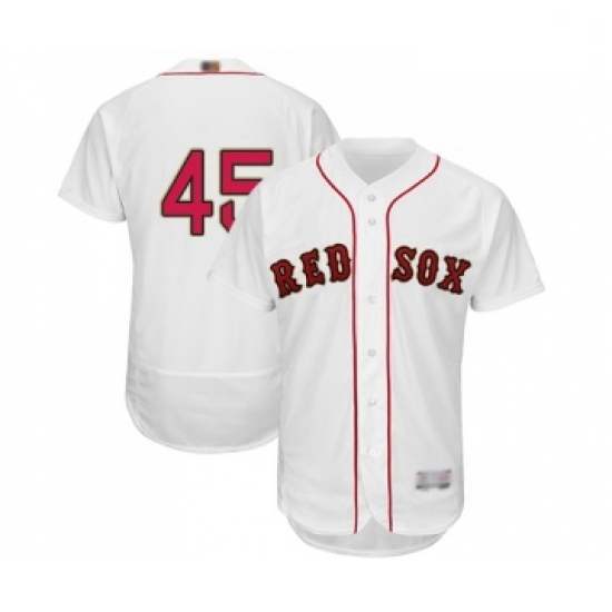 Mens Boston Red Sox 45 Pedro Martinez White 2019 Gold Program Flex Base Authentic Collection Baseball Jersey Mens Boston Red Sox 45 Pedro Martinez White 2019 Gold Program Flex Base Authentic Collection Baseball Jersey
