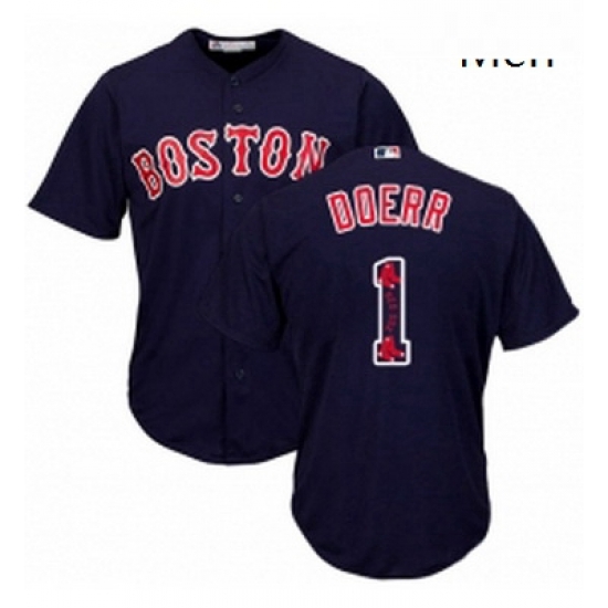 Mens Majestic Boston Red Sox 1 Bobby Doerr Authentic Navy Blue Team Logo Fashion Cool Base MLB Jersey Mens Majestic Boston Red Sox 1 Bobby Doerr Authentic Navy Blue Team Logo Fashion Cool Base MLB Jersey