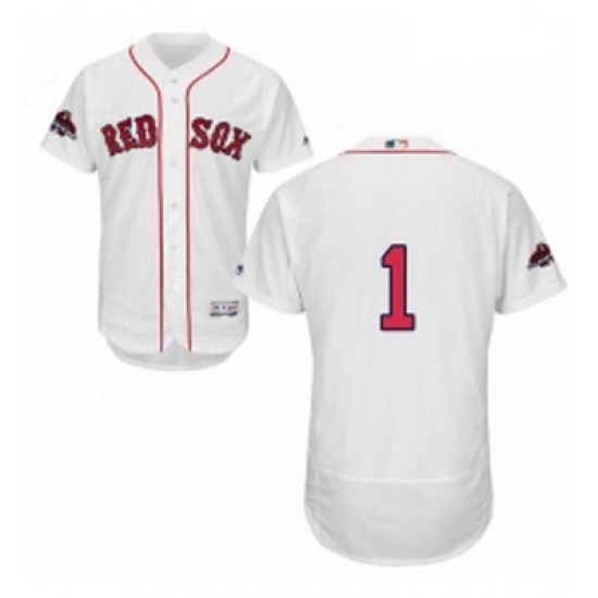 Mens Majestic Boston Red Sox 1 Bobby Doerr White Home Flex Base Authentic Collection 2018 World Series Jersey Mens Majestic Boston Red Sox 1 Bobby Doerr White Home Flex Base Authentic Collection 2018 World Series Jersey