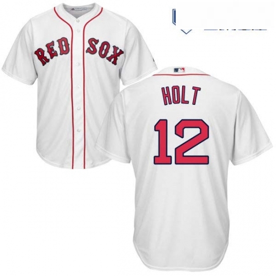 Mens Majestic Boston Red Sox 12 Brock Holt Replica White Home Cool Base MLB Jersey Mens Majestic Boston Red Sox 12 Brock Holt Replica White Home Cool Base MLB Jersey