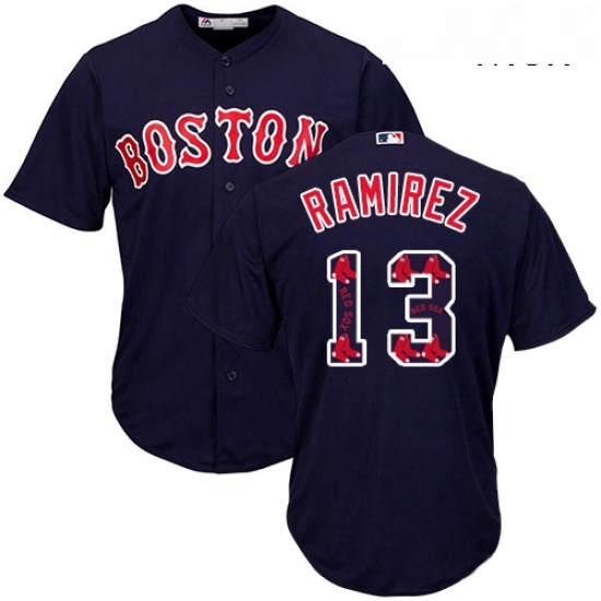 Mens Majestic Boston Red Sox 13 Hanley Ramirez Authentic Navy Blue Team Logo Fashion Cool Base MLB Jersey Mens Majestic Boston Red Sox 13 Hanley Ramirez Authentic Navy Blue Team Logo Fashion Cool Base MLB Jersey