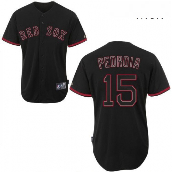 Mens Majestic Boston Red Sox 15 Dustin Pedroia Authentic Black Fashion MLB Jersey Mens Majestic Boston Red Sox 15 Dustin Pedroia Authentic Black Fashion MLB Jersey