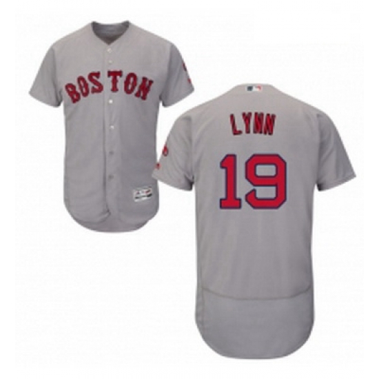 Mens Majestic Boston Red Sox 19 Fred Lynn Grey Road Flex Base Authentic Collection MLB Jersey Mens Majestic Boston Red Sox 19 Fred Lynn Grey Road Flex Base Authentic Collection MLB Jersey