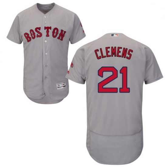 Mens Majestic Boston Red Sox 21 Roger Clemens Grey Flexbase Authentic Collection MLB Jersey Mens Majestic Boston Red Sox 21 Roger Clemens Grey Flexbase Authentic Collection MLB Jersey