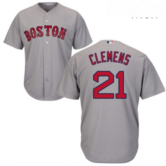 Mens Majestic Boston Red Sox 21 Roger Clemens Replica Grey Road Cool Base MLB Jersey Mens Majestic Boston Red Sox 21 Roger Clemens Replica Grey Road Cool Base MLB Jersey