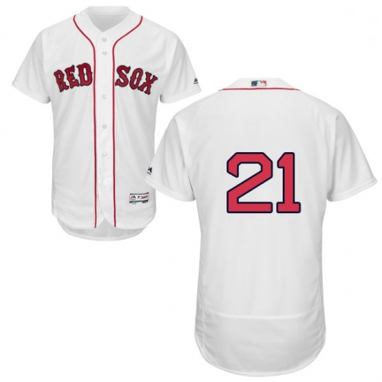 Mens Majestic Boston Red Sox 21 Roger Clemens White Flexbase Authentic Collection MLB Jersey Mens Majestic Boston Red Sox 21 Roger Clemens White Flexbase Authentic Collection MLB Jersey