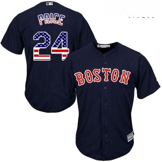 Mens Majestic Boston Red Sox 24 David Price Authentic Navy Blue USA Flag Fashion MLB Jersey Mens Majestic Boston Red Sox 24 David Price Authentic Navy Blue USA Flag Fashion MLB Jersey