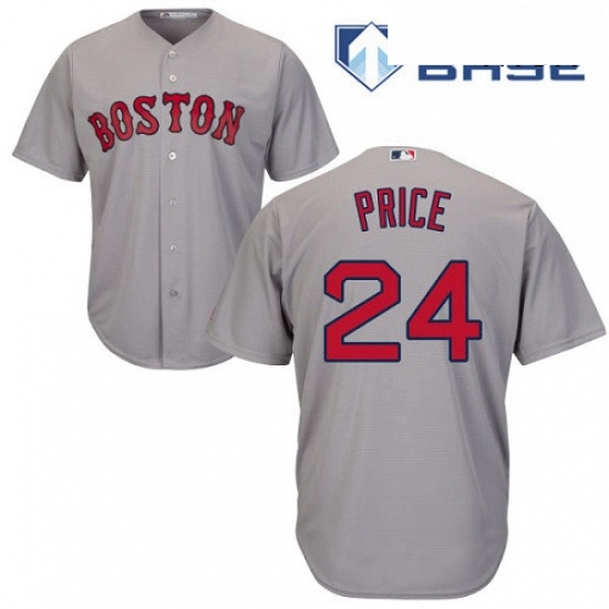 Mens Majestic Boston Red Sox 24 David Price Replica Grey Road Cool Base MLB Jersey Mens Majestic Boston Red Sox 24 David Price Replica Grey Road Cool Base MLB Jersey