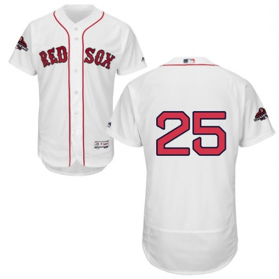 Mens Majestic Boston Red Sox 25 Steve Pearce White Home Flex Base Authentic Collection 2018 World Series Jersey Mens Majestic Boston Red Sox 25 Steve Pearce White Home Flex Base Authentic Collection 2018 World Series Jersey