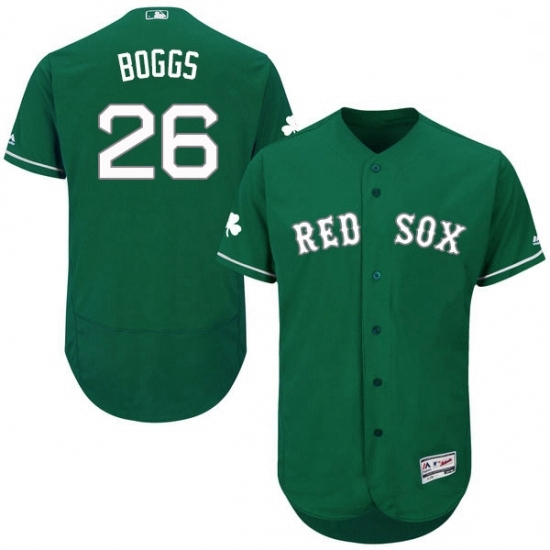 Mens Majestic Boston Red Sox 26 Wade Boggs Green Celtic Flexbase Authentic Collection MLB Jersey Mens Majestic Boston Red Sox 26 Wade Boggs Green Celtic Flexbase Authentic Collection MLB Jersey