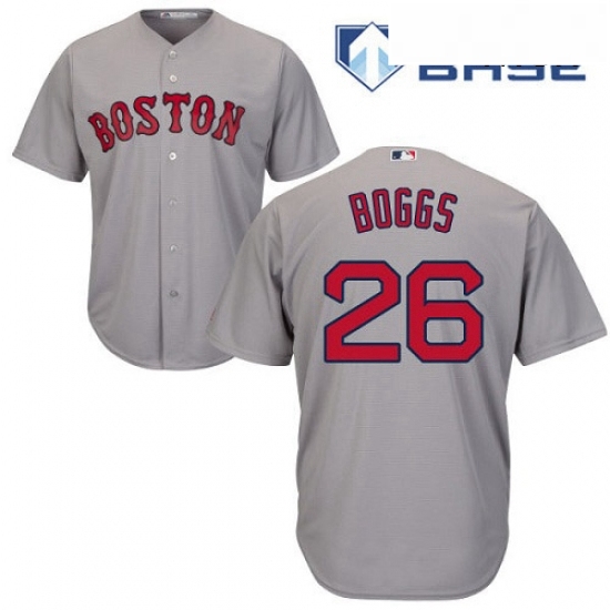 Mens Majestic Boston Red Sox 26 Wade Boggs Replica Grey Road Cool Base MLB Jersey Mens Majestic Boston Red Sox 26 Wade Boggs Replica Grey Road Cool Base MLB Jersey