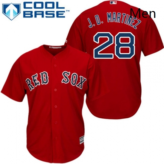 Mens Majestic Boston Red Sox 28 J D Martinez Replica Red Alternate Home Cool Base MLB Jersey Mens Majestic Boston Red Sox 28 J D Martinez Replica Red Alternate Home Cool Base MLB Jersey