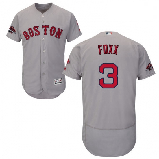 Mens Majestic Boston Red Sox 3 Jimmie Foxx Grey Road Flex Base Authentic Collection 2018 World Series Jersey Mens Majestic Boston Red Sox 3 Jimmie Foxx Grey Road Flex Base Authentic Collection 2018 World Series Jersey