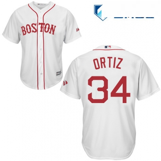 Mens Majestic Boston Red Sox 34 David Ortiz Replica White New Alternate Home Cool Base MLB Jersey Mens Majestic Boston Red Sox 34 David Ortiz Replica White New Alternate Home Cool Base MLB Jersey