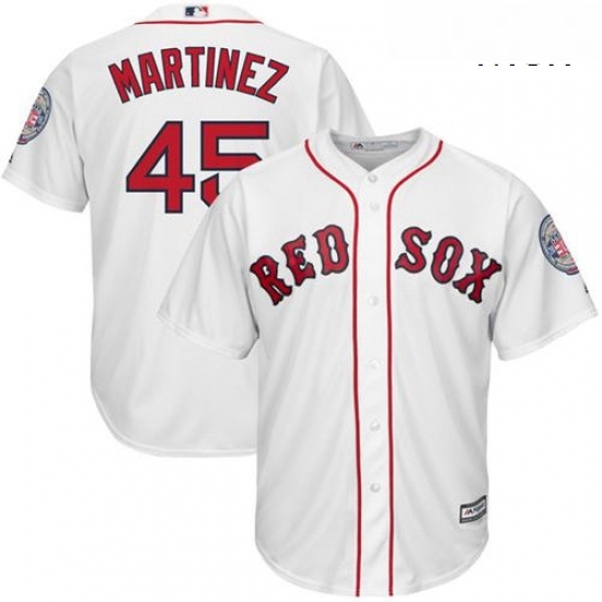 Mens Majestic Boston Red Sox 45 Pedro Martinez Authentic White Cooperstown MLB Jersey Mens Majestic Boston Red Sox 45 Pedro Martinez Authentic White Cooperstown MLB Jersey