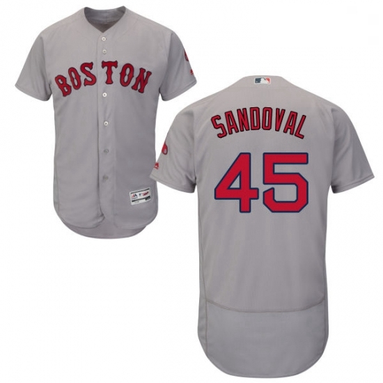Mens Majestic Boston Red Sox 45 Pedro Martinez Grey Road Flex Base Authentic Collection MLB Jersey Mens Majestic Boston Red Sox 45 Pedro Martinez Grey Road Flex Base Authentic Collection MLB Jersey