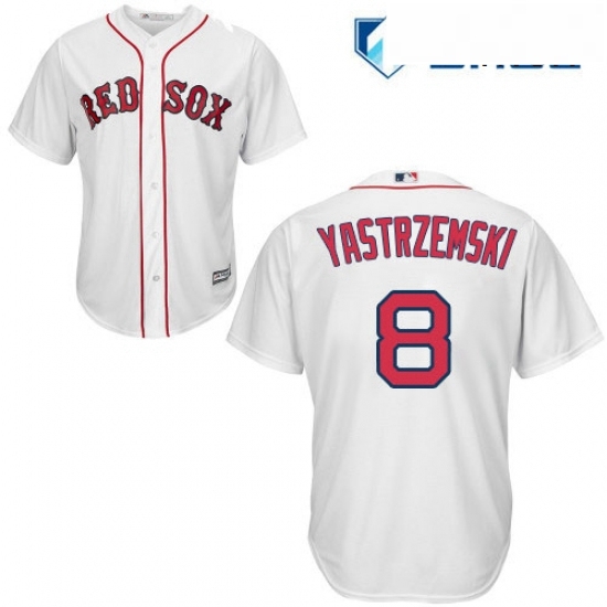Mens Majestic Boston Red Sox 8 Carl Yastrzemski Replica White Home Cool Base MLB Jersey Mens Majestic Boston Red Sox 8 Carl Yastrzemski Replica White Home Cool Base MLB Jersey