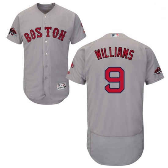Mens Majestic Boston Red Sox 9 Ted Williams Grey Road Flex Base Authentic Collection 2018 World Series Jersey Mens Majestic Boston Red Sox 9 Ted Williams Grey Road Flex Base Authentic Collection 2018 World Series Jersey