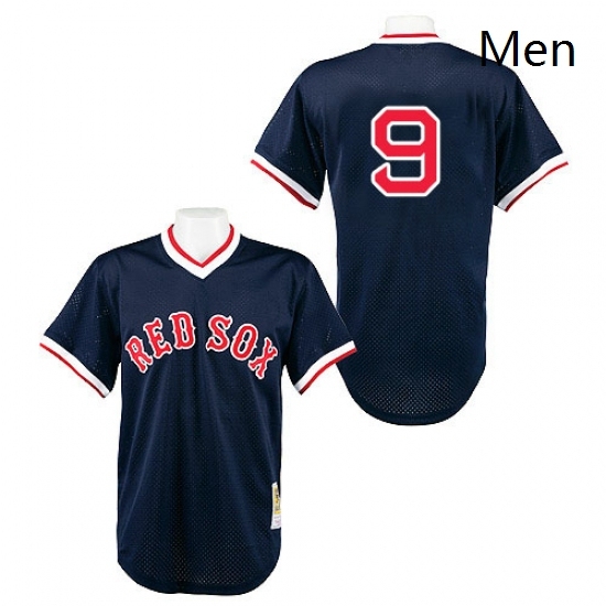 Mens Mitchell and Ness 1990 Boston Red Sox 9 Ted Williams Replica Navy Blue Throwback MLB Jersey Mens Mitchell and Ness 1990 Boston Red Sox 9 Ted Williams Replica Navy Blue Throwback MLB Jersey
