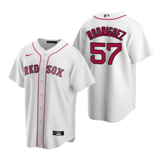 Mens Nike Boston Red Sox 57 Eduardo Rodriguez White Home Stitched Baseball Jersey Mens Nike Boston Red Sox 57 Eduardo Rodriguez White Home Stitched Baseball Jersey