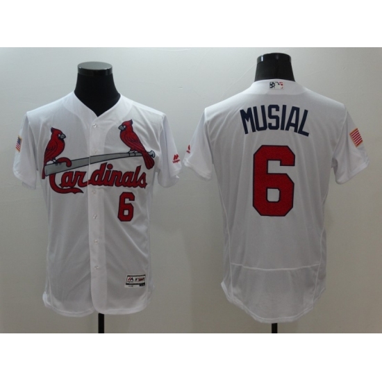 Men's St.Louis Cardinals #6 Stan Musial White Independence Jersey Men's St.Louis Cardinals #6 Stan Musial White Independence Jersey
