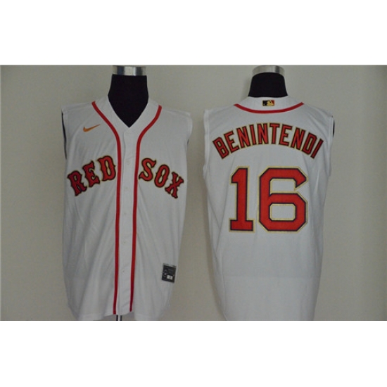 Red Sox 16 Andrew Benintendi White Nike Cool Base Sleeveless Jersey Red Sox 16 Andrew Benintendi White Nike Cool Base Sleeveless Jersey