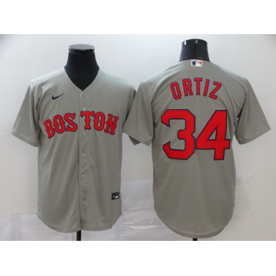 Red Sox 34 David Ortiz Gray 2020 Nike Cool Base Jersey Red Sox 34 David Ortiz Gray 2020 Nike Cool Base Jersey