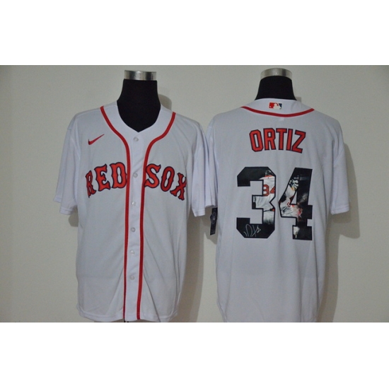 Red Sox 34 David Ortiz White 2020 Nike Cool Base Fashion Jersey Red Sox 34 David Ortiz White 2020 Nike Cool Base Fashion Jersey