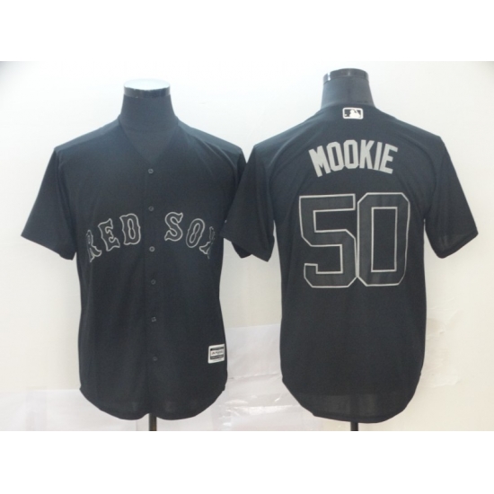 Red Sox 50 Mookie Betts Mookie Black 2019 Players 27 Weekend Player Jersey Red Sox 50 Mookie Betts Mookie Black 2019 Players 27 Weekend Player Jersey