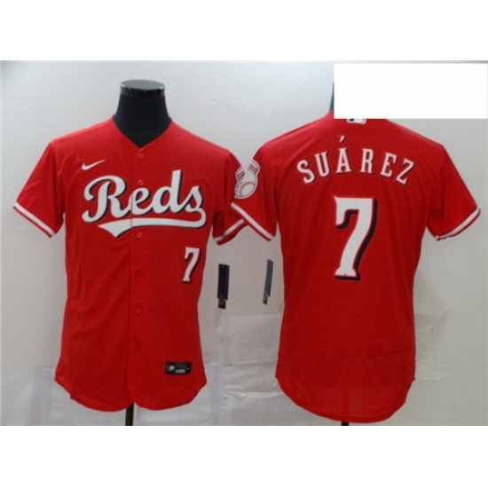 Reds 7 Eugenio Suarez Red 2020 Nike Flexbase Jersey Reds 7 Eugenio Suarez Red 2020 Nike Flexbase Jersey