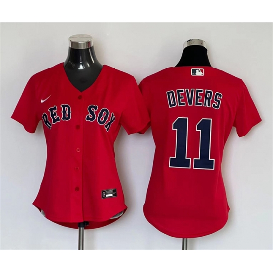 Women Boston Red Sox 11 Rafael Devers Red Cool Base Stitched Jersey Women Boston Red Sox 11 Rafael Devers Red Cool Base Stitched Jersey