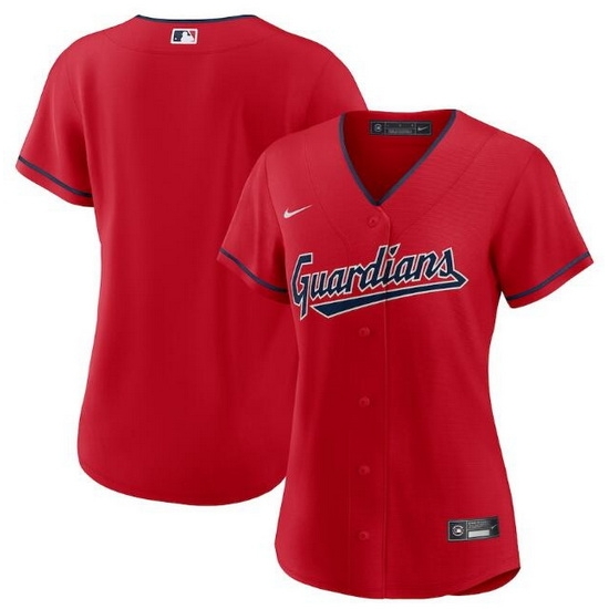 Women Cleveland Guardians Blank Stitched Baseball Jersey Women Cleveland Guardians Blank Stitched Baseball Jersey