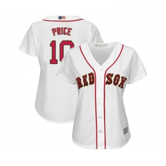 Womens Boston Red Sox 10 David Price Authentic White 2019 Gold Program Cool Base Baseball Jersey Womens Boston Red Sox 10 David Price Authentic White 2019 Gold Program Cool Base Baseball Jersey