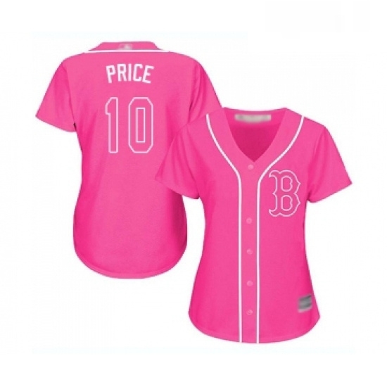 Womens Boston Red Sox 10 David Price Replica Pink Fashion Baseball Jersey Womens Boston Red Sox 10 David Price Replica Pink Fashion Baseball Jersey