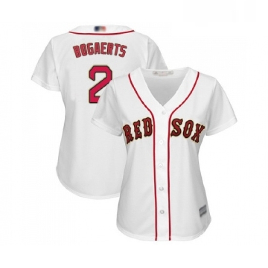 Womens Boston Red Sox 2 Xander Bogaerts Authentic White 2019 Gold Program Cool Base Baseball Jersey Womens Boston Red Sox 2 Xander Bogaerts Authentic White 2019 Gold Program Cool Base Baseball Jersey