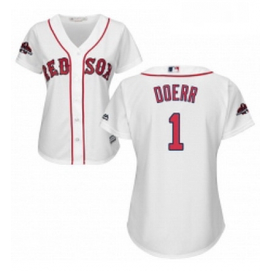 Womens Majestic Boston Red Sox 1 Bobby Doerr Authentic White Home 2018 World Series Champions MLB Jersey Womens Majestic Boston Red Sox 1 Bobby Doerr Authentic White Home 2018 World Series Champions MLB Jersey