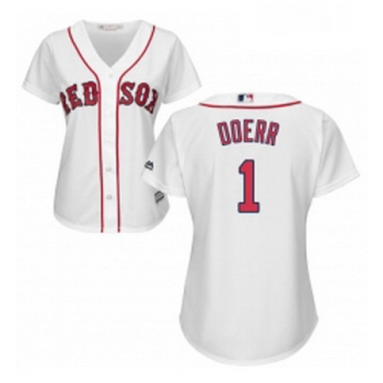 Womens Majestic Boston Red Sox 1 Bobby Doerr Replica White Home MLB Jersey Womens Majestic Boston Red Sox 1 Bobby Doerr Replica White Home MLB Jersey
