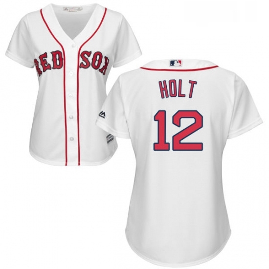 Womens Majestic Boston Red Sox 12 Brock Holt Authentic White Home MLB Jersey Womens Majestic Boston Red Sox 12 Brock Holt Authentic White Home MLB Jersey