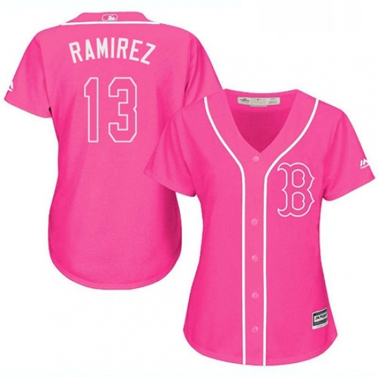 Womens Majestic Boston Red Sox 13 Hanley Ramirez Authentic Pink Fashion MLB Jersey Womens Majestic Boston Red Sox 13 Hanley Ramirez Authentic Pink Fashion MLB Jersey